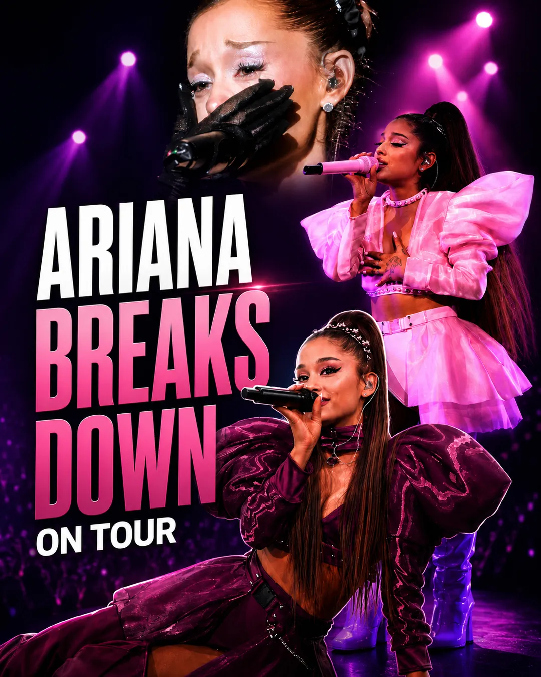 Ariana Grande Tears Up While Thanking Fans on Stage