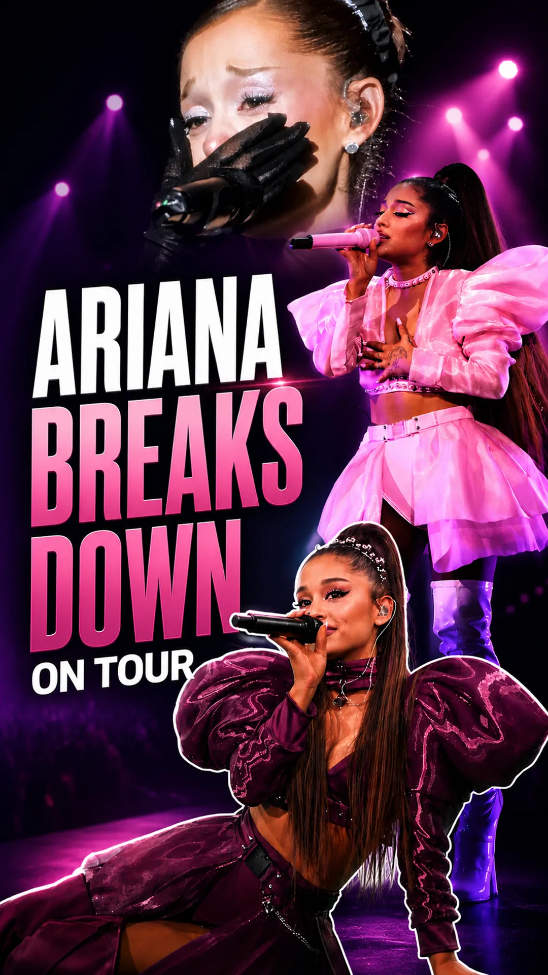 Ariana Grande Tears Up While Thanking Fans on Stage