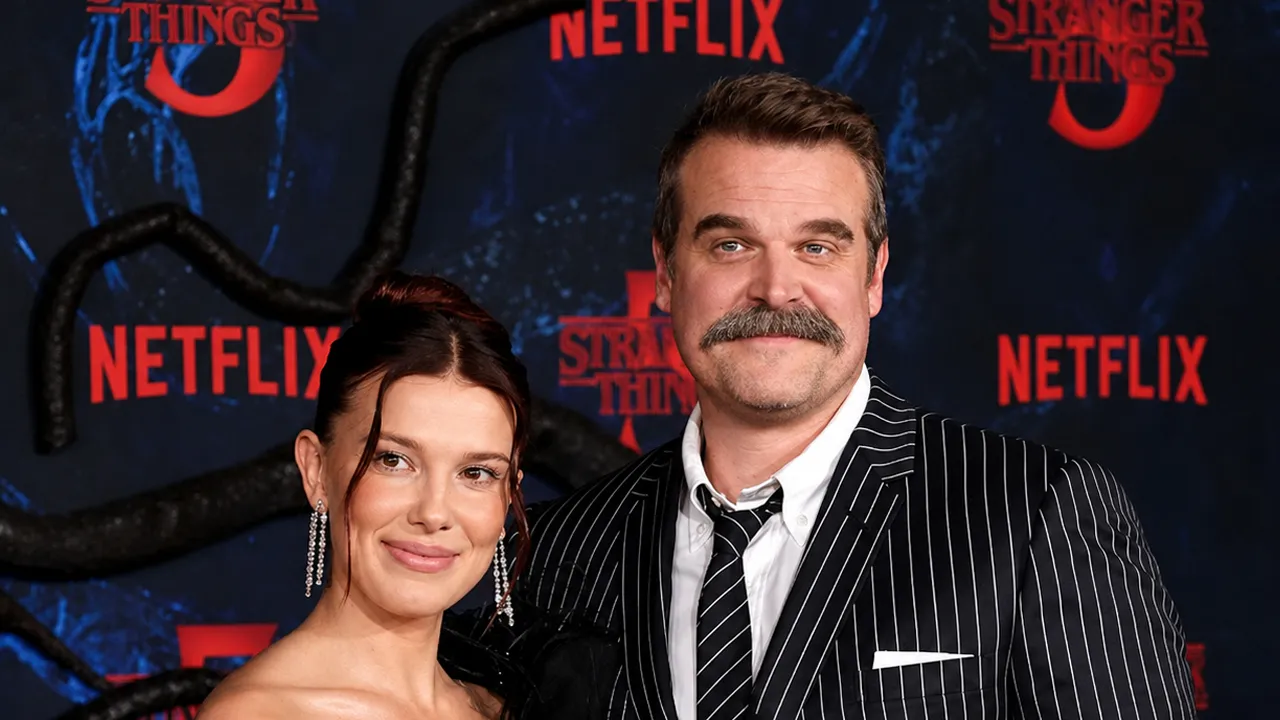 Stranger Things Stars Millie Bobby Brown and David Harbour Reunite